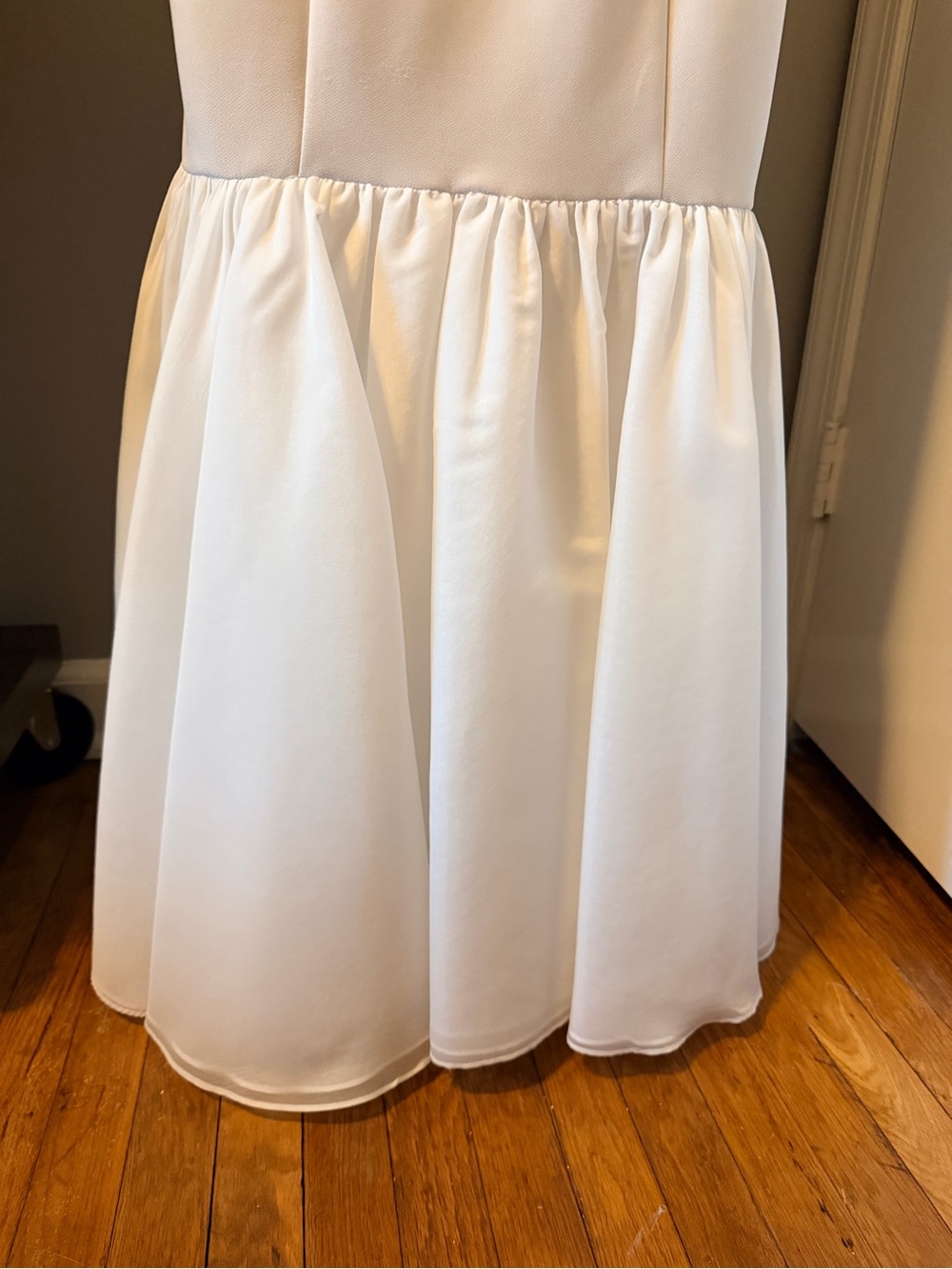 BHLDN Ivory Square-Neck Trumpet Midi Wedding Dress - Picture 7 of 10